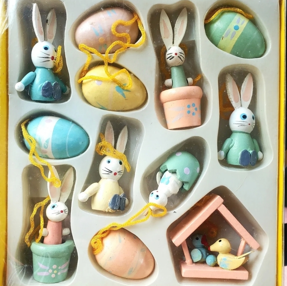 70's vintage Easter ornaments